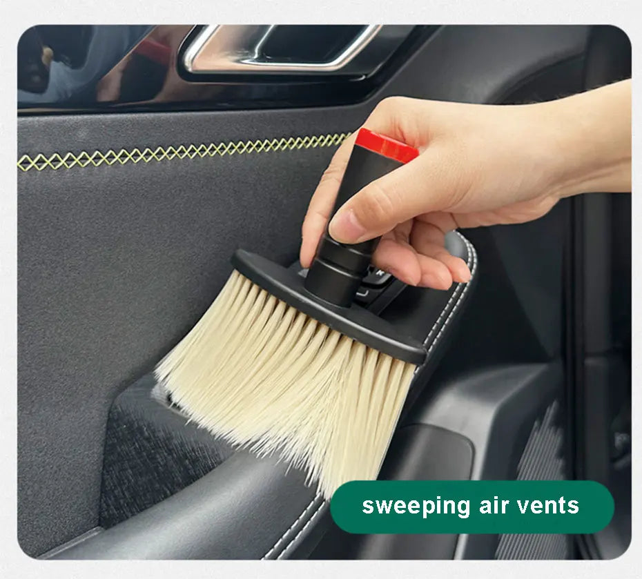 SEAMETAL Car Interior Cleaning Brush Soft Bristles Dust Removal Brush Auto Air Outlet Gaps Duster for Car Detailing Clean Tool
