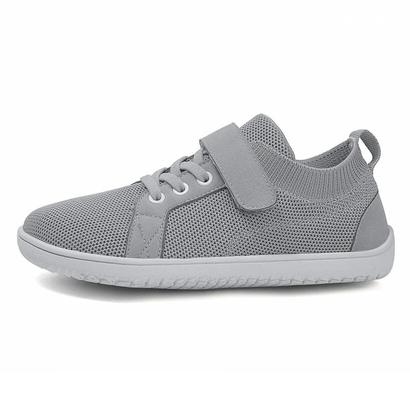 Wide Toe Barefoot Sneakers for Boys & Girls - Lightweight Non-Slip Kids Walking Skate Shoes Comfortable Breathable Soft Material