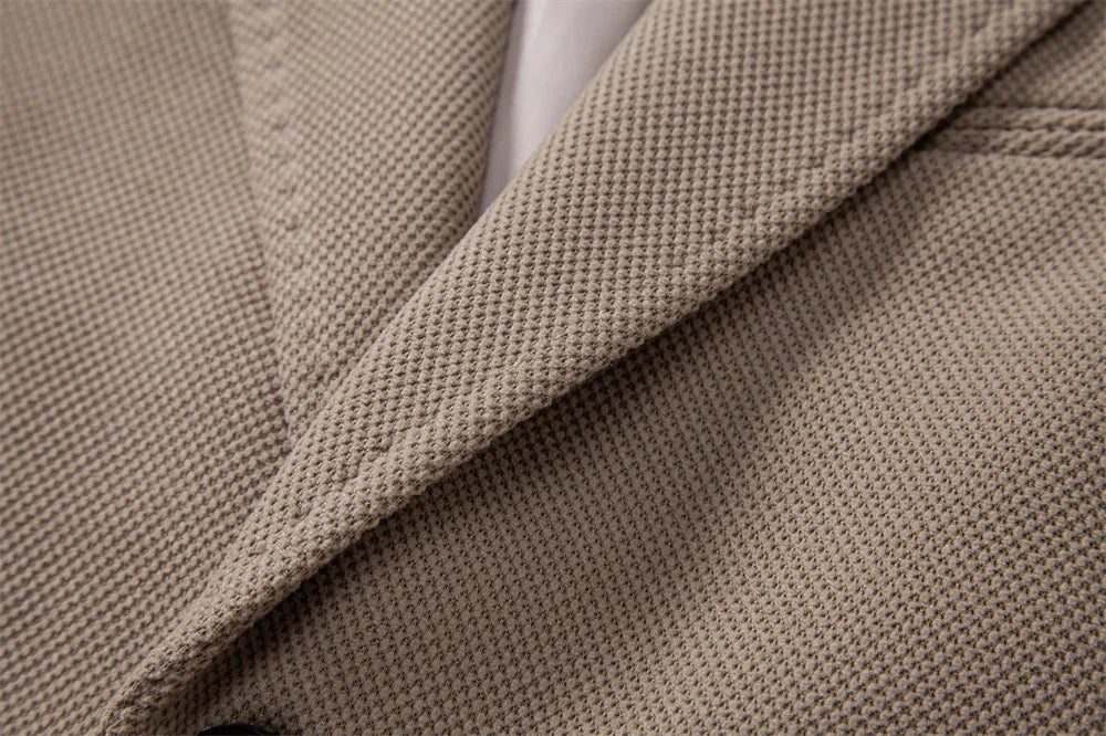 Men's Single Breasted Blazer Solid Colour Autumn Winter Slim Fit Business Casual Suit Jacket Male Blazer with Pocket