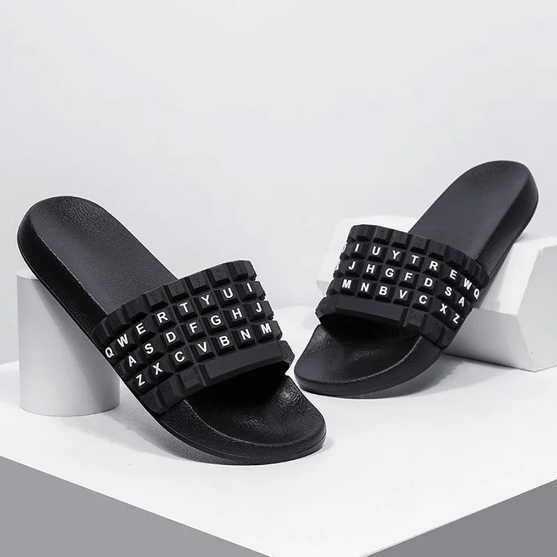 Luxury Men Personality Walking Slippers Over Size 37-48 Mens Leisure Indoor Sandals Outdoor Beach Water Slides Youth Slides