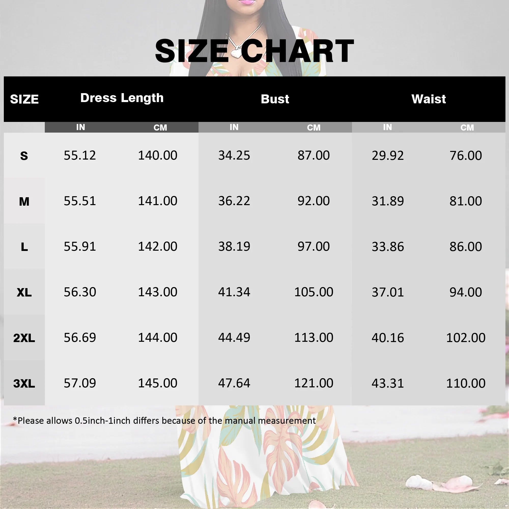 Standard Size Long Sleeve V Neck Maxi Dress White Tropical Leaf Print Casual Vacation Outfit