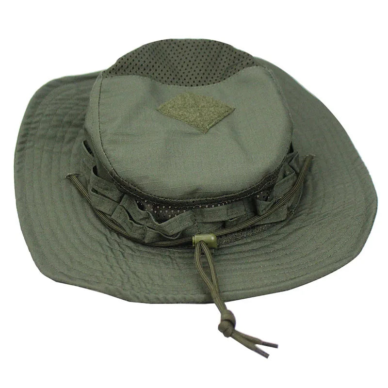 New Tactical Boonie Hat Cap Outdoor Sports Fishing Hiking Hat Hunting Hiking Camping Camo Sunproof Hats Mens Headwear