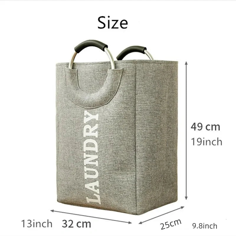 Portable Folding Laundry Basket Big Capacity Handle Waterproof Large Linen Storage Basket Kids Toys Dirty Clothing Orgnizer Bin