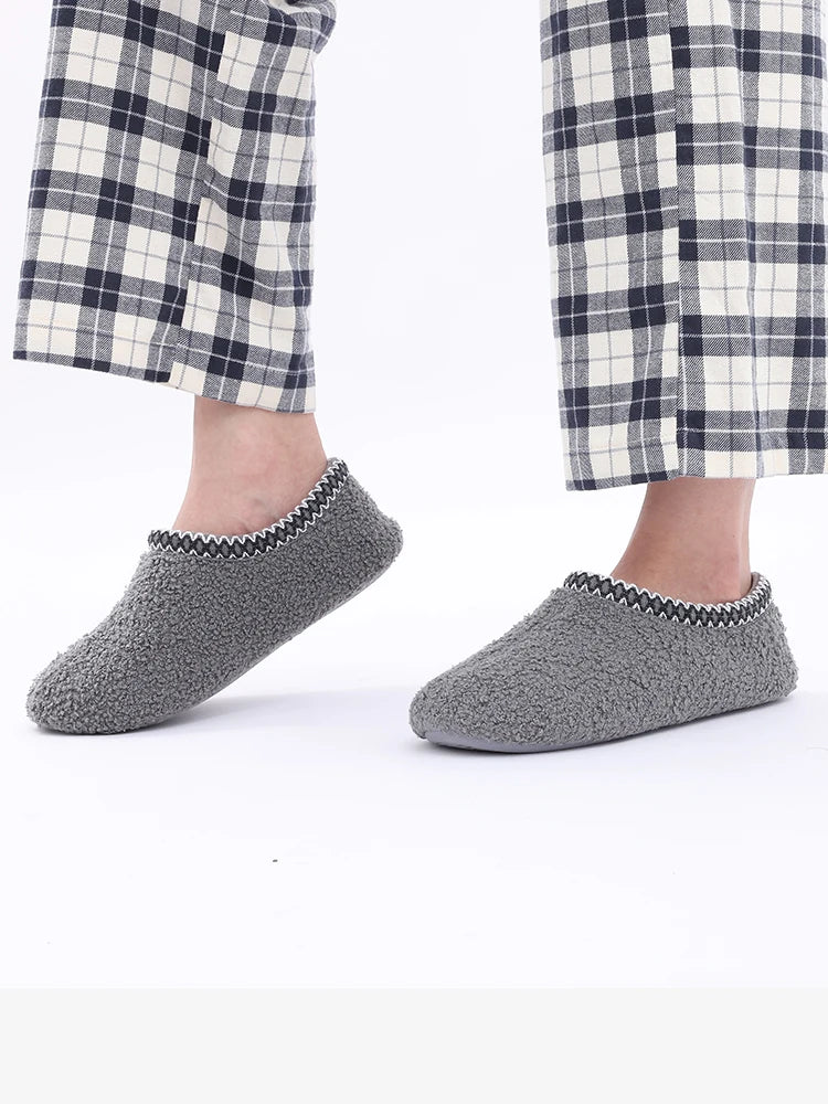 Women's Soft Winter Warm Casual Slippers For Outdoor and Indoor Use With Wear-Resistant Rubber Flat Sole Ladies' Shoes
