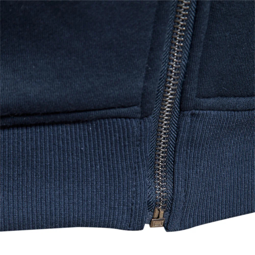 Nieuwe katoenen sweatshirts met rits voor heren, casual sportcardigan, jack en sweatshirt voor heren