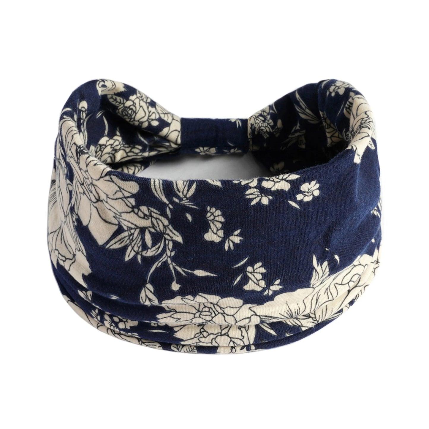 Bohol Headbands Women Wide Knotted Hairbands Elastic Turban Head Bands Non-Slip Floral Yoga Sports Sweatbands Workout Head Wraps