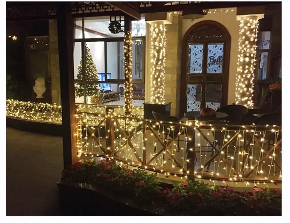 2M 5M 10M LED Fairy Lights Battery Operated Copper Wire Garland String Lights Outdoor Garden Wedding Party Christmas Tree Decor