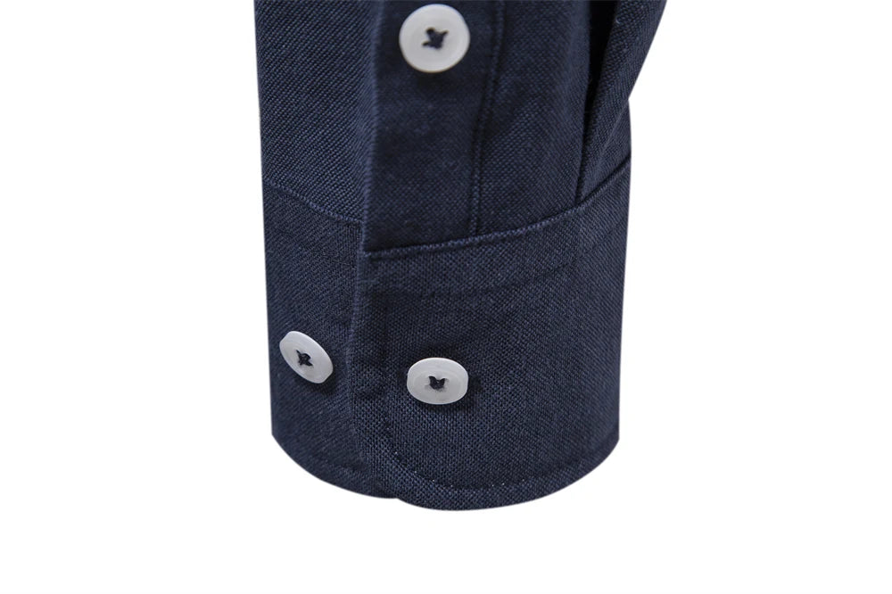 2023 New Autumn Cotton Men's Oxford Shirt Long Sleeve Button Down Social Business Casual Shirts for Men