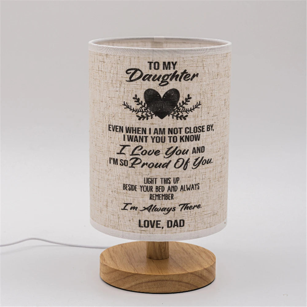 LED European Cloth Cover Table Lamp Solid Wood Base USB Plug Simple Nordic Bedroom Desktop Eye Protection Bedside Table Lamp