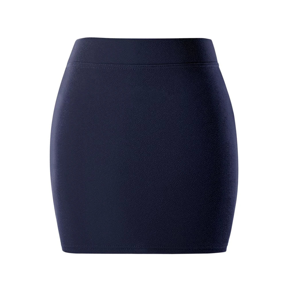 Summer Women Basic Skirt Package Hip Skirt Mini Elastic Pencil Skirts Office Lady Draped Slim Business Plus Size One Step Skirt