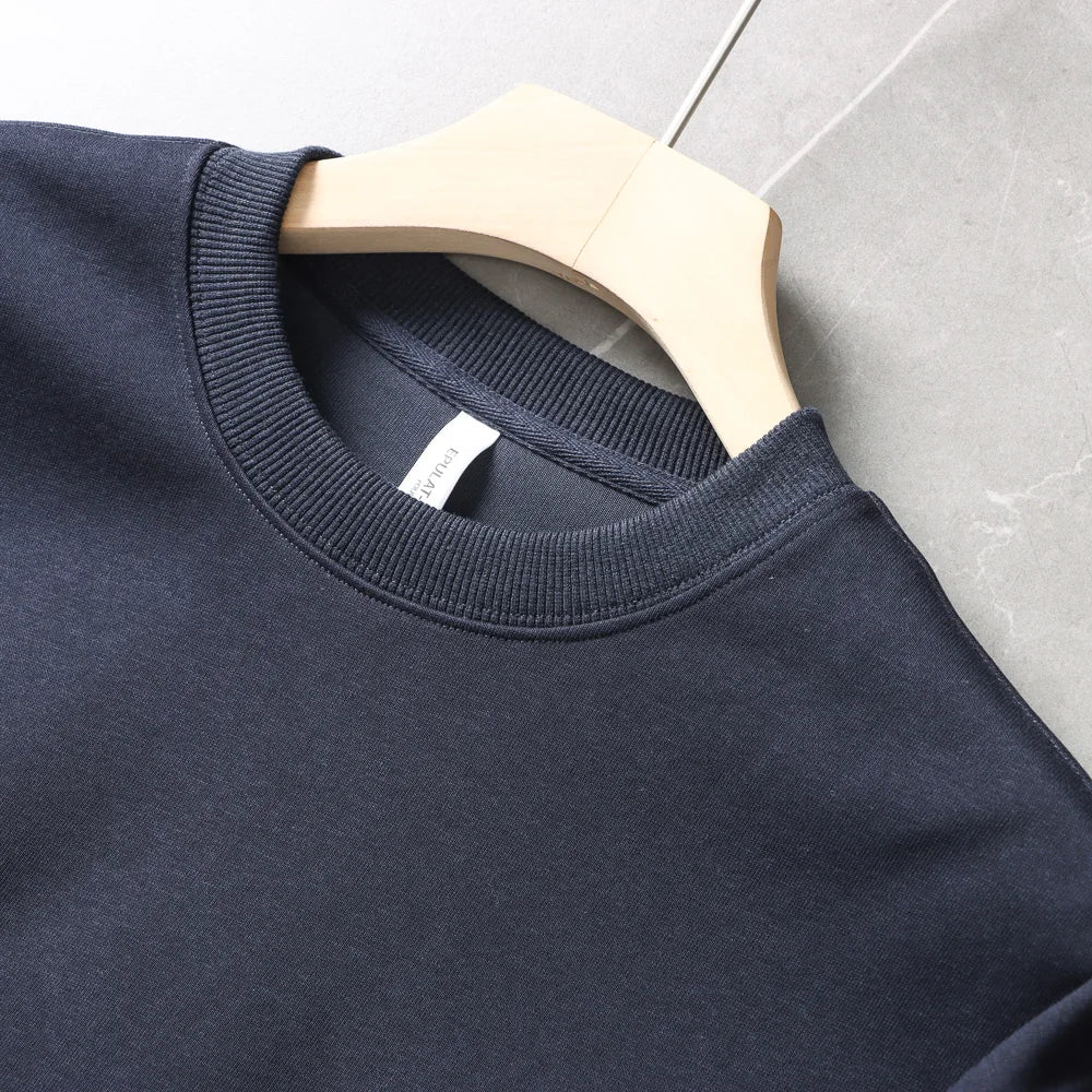 Autumn New American Retro Long Sleeve O-neck Embroidery Sweatshirts Men's Fashion Washed Old Terry Pullover Casual Sportwear