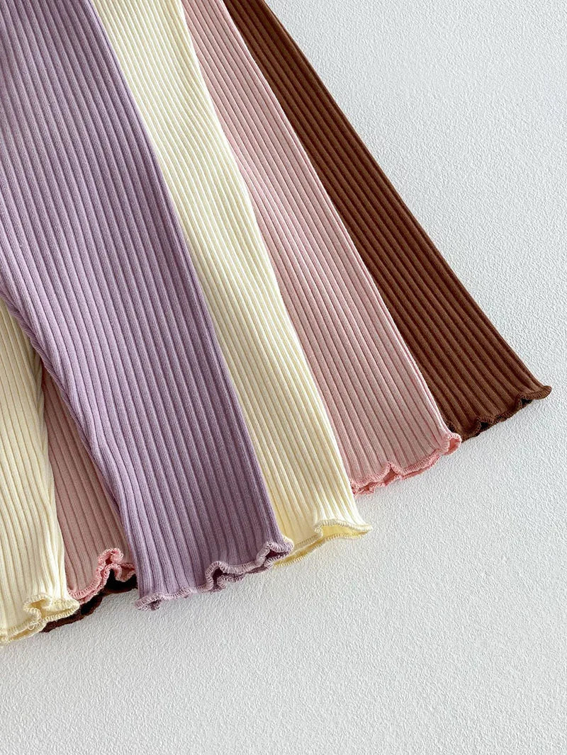 Herfst Baby Leggings Leuke Effen Kleur Meisjes Jongens Pit Strip Skinny Broek Ademende Peuterbroek 6M-3 &amp; Unisex