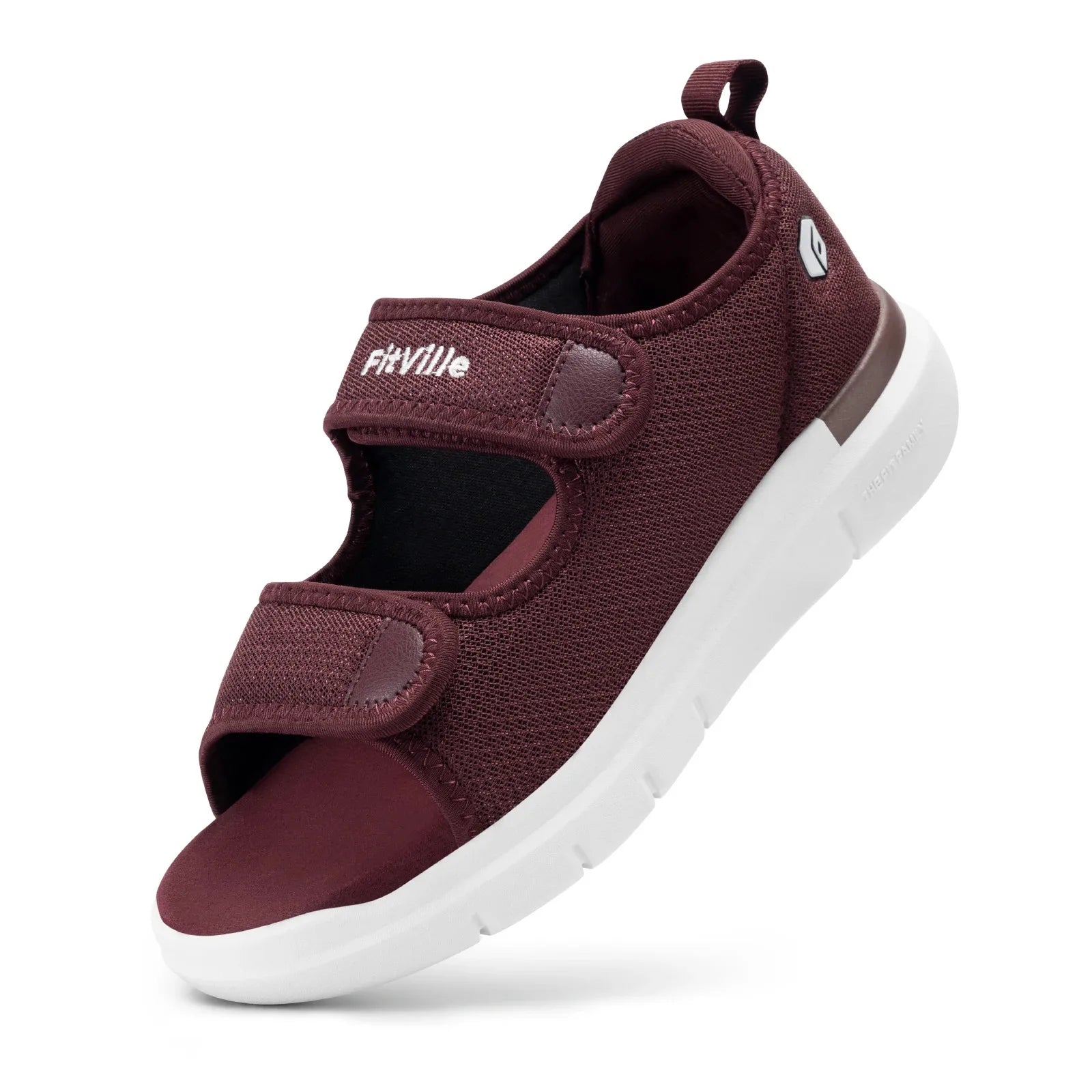 Women's Diabetic Wide Sandals With Arch Support Adjustable Straps Lightweight Casual Ladies Flat Shoes