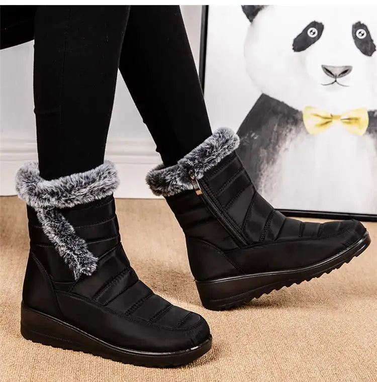 Boots Woman Snow New Women Shoes Platform Shoes Women Fashion Mid Women's High Boots 2025 Trend Botas Mujer Winter Shoes Boots