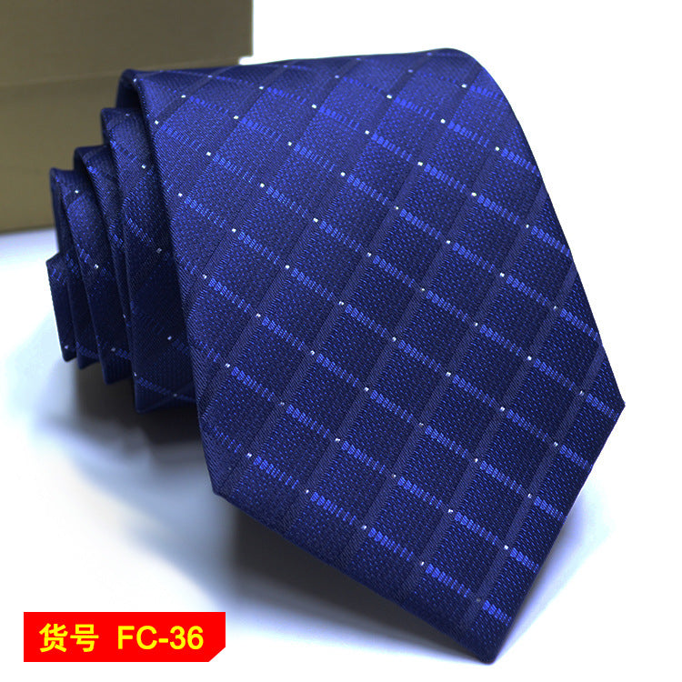 Men's Solid Color Stripe Floral Jacquard Necktie 7-8cm Width Fashionable Daily Wear Cravat for Wedding Party Gift
