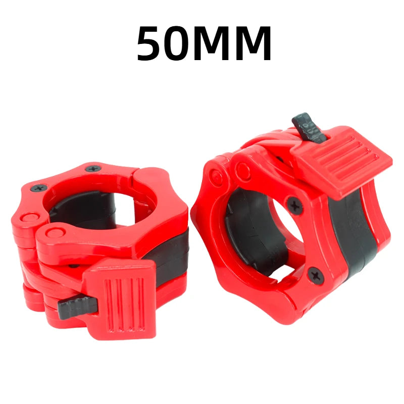 1Pair 50MM Spinlock & Collar Lock Clips For Weightlifting Bar - Quick Release Dumbbell Clamps