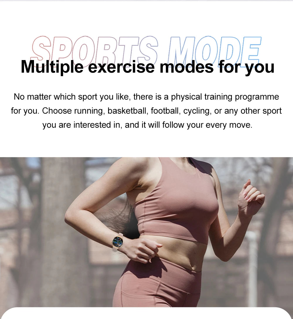 2025 Women's Fashion Smart Watch AMOLED HD Screen GPS Sport Heart Rate Bluetooth Call Waterproof Outdoor Smartwatch For Ladies