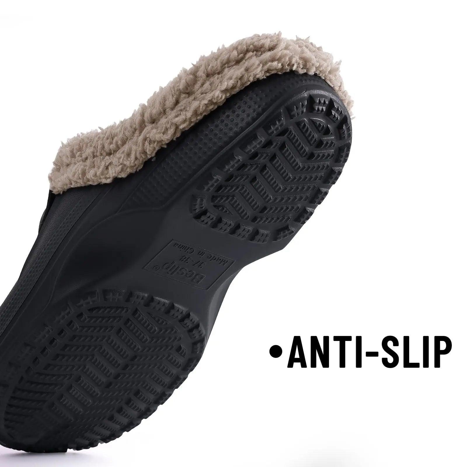 Unisex Plush Garden Winter Slippers Fur Clogs Slippers Non-Slips Cosy Fuzzy Home Slides With Soft Furry Waterproof For Men & Women