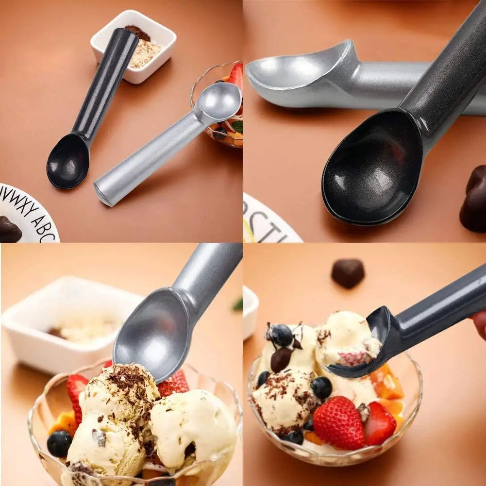 Ice Cream Scoop,7 inches Nonstick Anti-Freeze Ice Cream Scooper One Piece Aluminum Design Dishwasher Safe Cookie Spoon