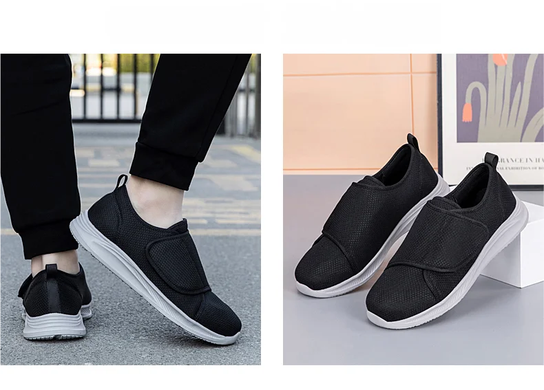 Unisex Diabetic Orthopaedic Walking Casual Shoes For Wide Feet Swollen Feet Thumb Eversion Soft Comfortable