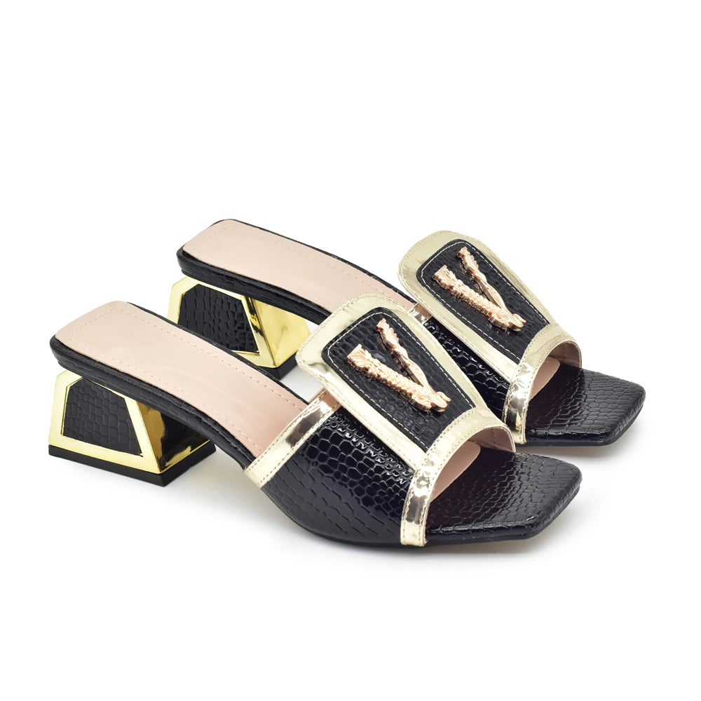 Elegant Women Shoes Slip on Open Toe Shoes for Wedding Women Plus Size Women Shoes 43 Luxury Nigerian Party Pumps