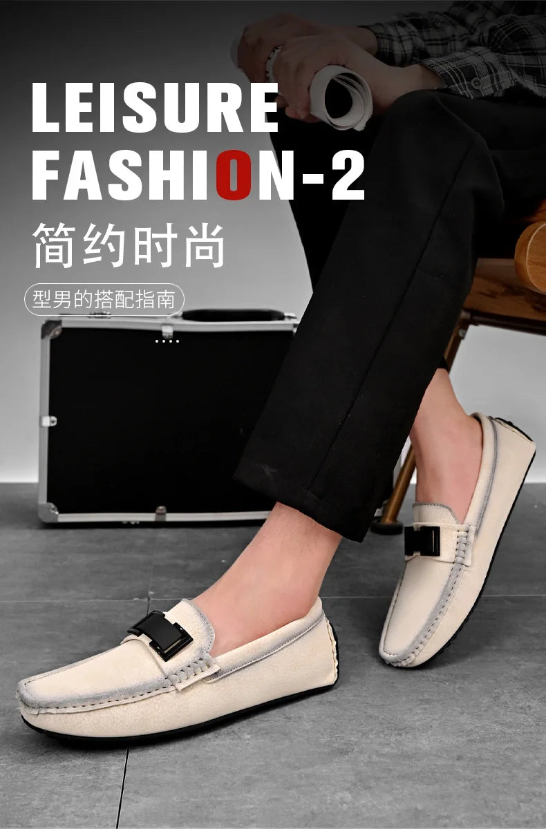 New Large Size 47 48 49 Casual Loafers for Men Yellow Grey Mens Popular Moccasin Fashion Italian Youth Driver Driving Shoes