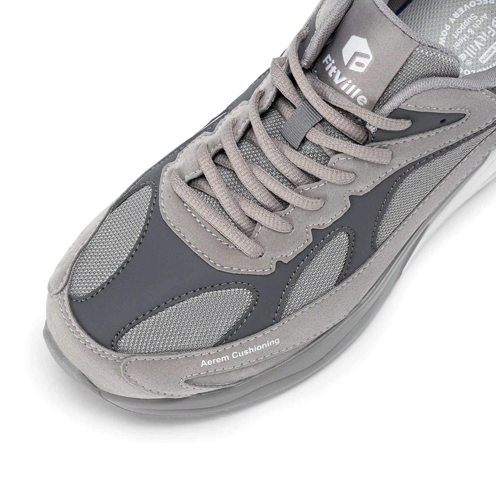 Men's Extra Wide Walking Shoes Wide Cushioned Sports Shoes For Swollen Feet Flat Feet Arch Fit Relieve Heel Pain Black