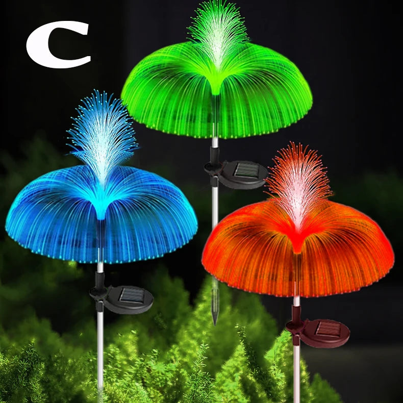 Solar Jellyfish Lights LED Outdoor Waterproof 7 Color Change Garden Landscape Patio Pathway Lawn Decor Solar Flower Lights