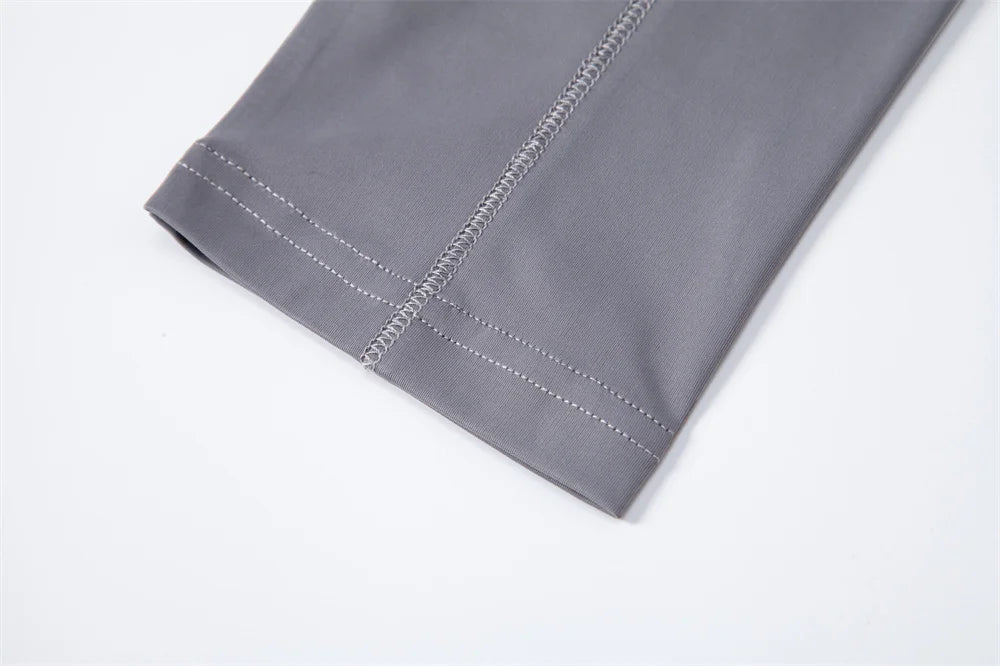 Men's UPF100+ Sun Protection Long Sleeve Shirt Solid Colour Zipper Outdoor Shirts Stand Collar Quick Dry T-Shirts