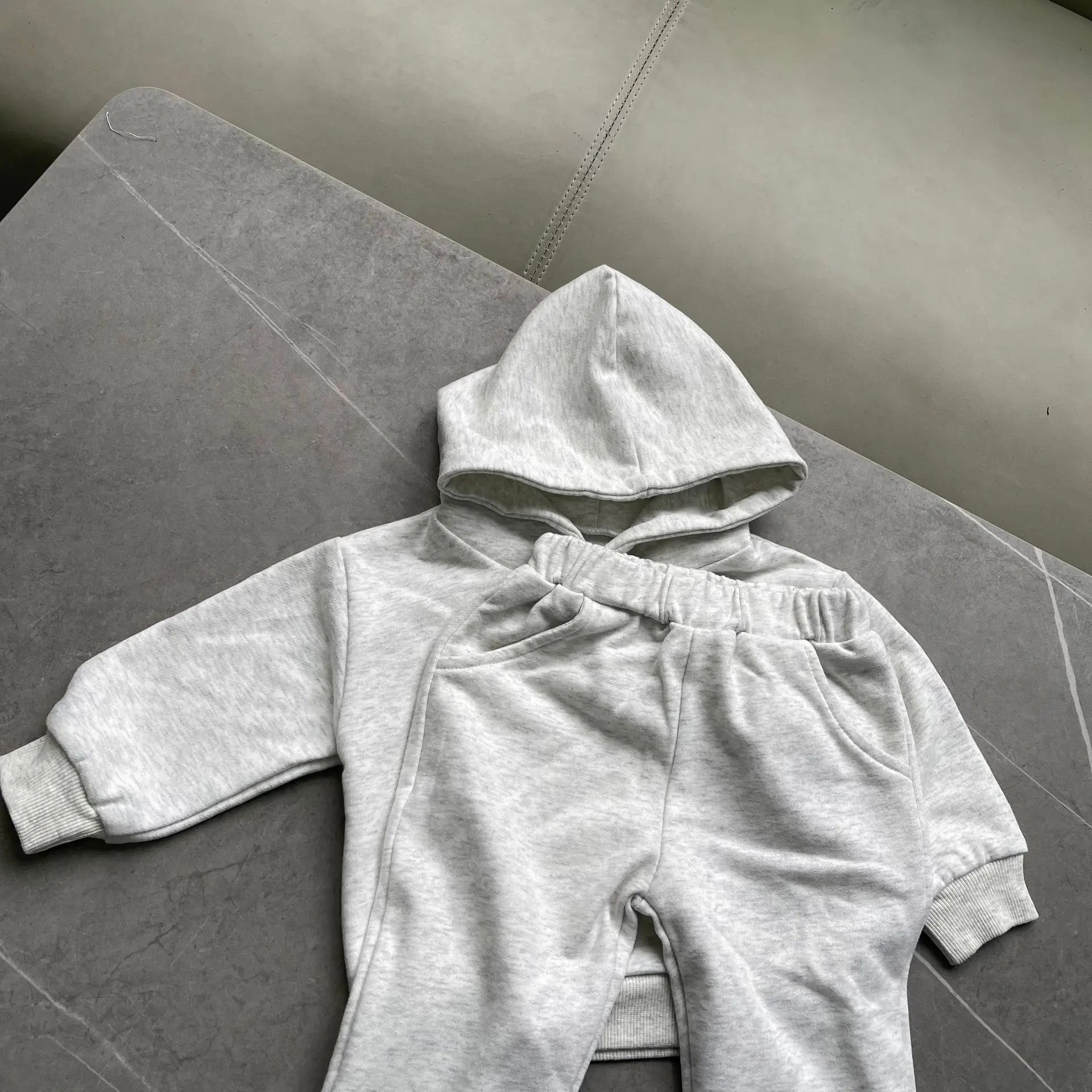 2025 Autumn Winter New Baby Letter Print Hooded Sweatshirt + Sweat Pants 2PCS Suit Boys Girls Casual Sports Set Kids Outfits 1-3Y