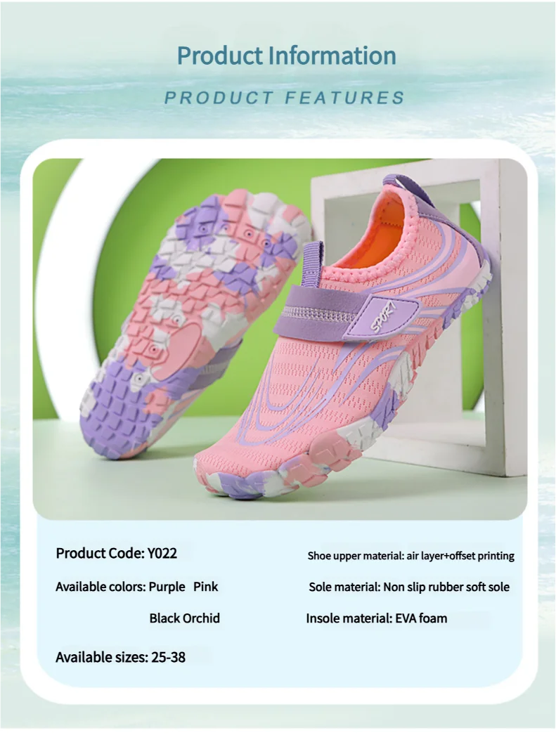 Kinderen op blote voeten waterschoenen voor kinderen Ademende, snel drogende sportschoenen Ideaal voor het strand Antislip voor brede voeten