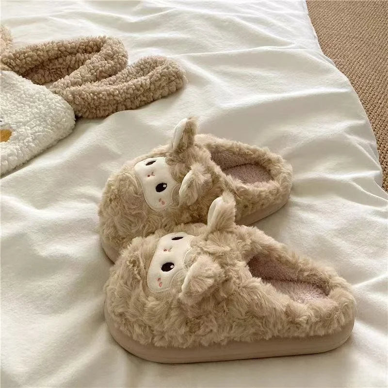 Kids' Slippers House Shoes Cartoon Cotton Winter Shoes Warm Anti-Slip Soft Bottom Shoes For Girls Size 36-41