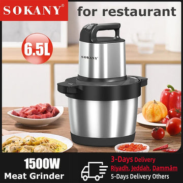 Meat Grinder Kitchen Chopper 3 Gear Electric Meat Grinders Stainless Steel Vegetable Food Processor Blender Mixer Garlic Crusher
