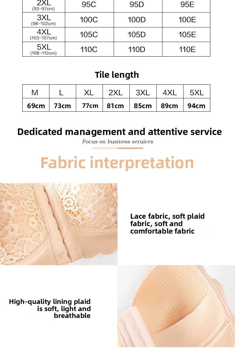 Large Size Front Closure Bra Wire Free Vest Brassiere Intimates Women's Push Up Bralette Underwear Front Lingerie for Female