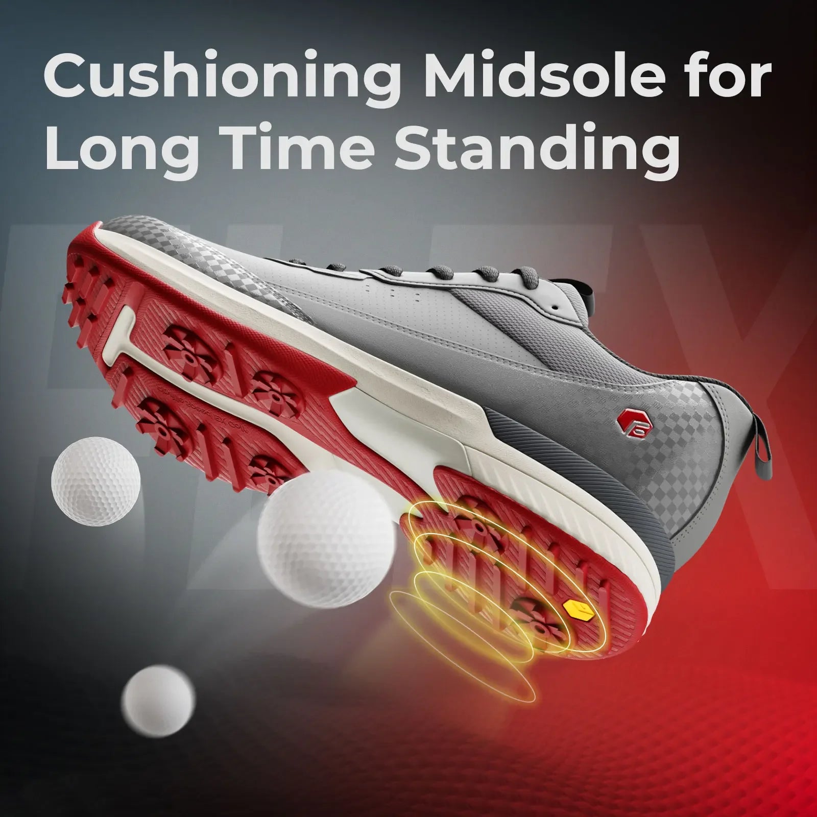 Men's Wide Golf Shoes Professional Outdoor Water Resistant Golf Shoes for Course with Spikes