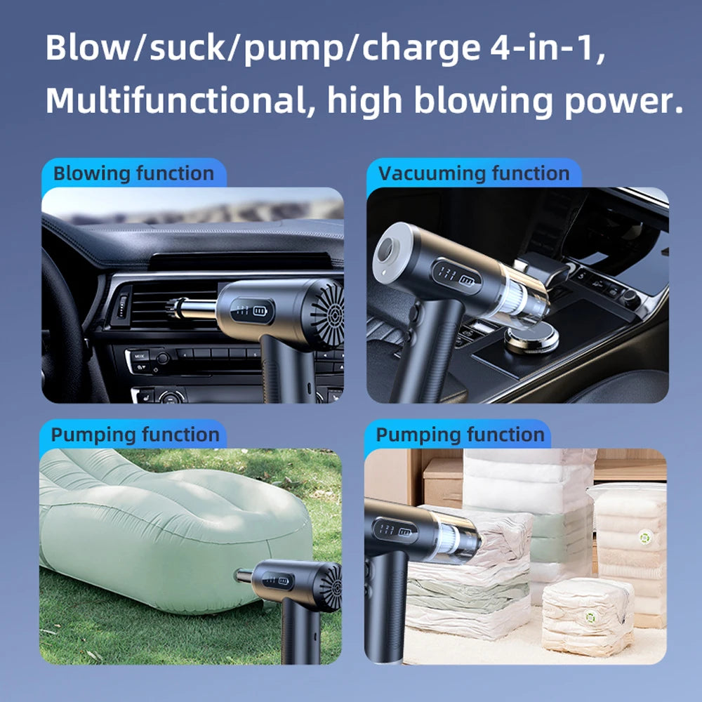 290000Pa Wireless Car Vacuum Cleaner – Handheld Cordless Vacuum with Strong Suction for Car & Home Cleaning