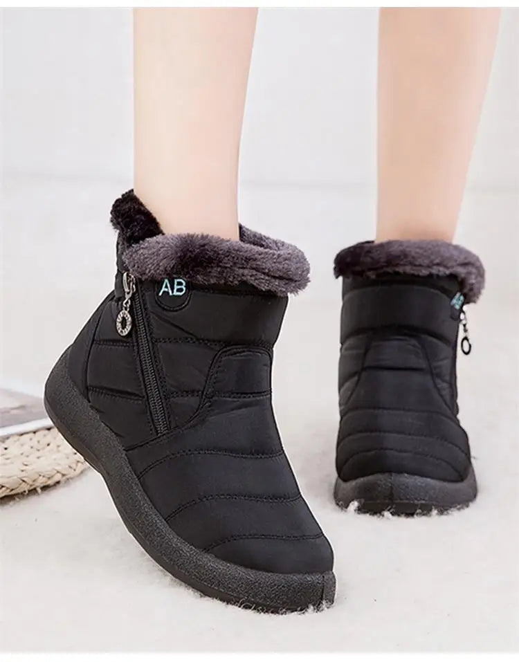 Snow Boots Women Comfortable Ladies Shoes Waterproof Shoes For Women Zipper Women Shoes Soft Keep Warm Winter Boots Botas Mujer