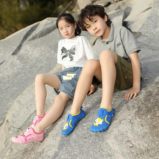 Kids Wide Toe Beach Shoes Lightweight Breathable Non Slip Rubber Sole with Durable Construction for Long Lasting Use