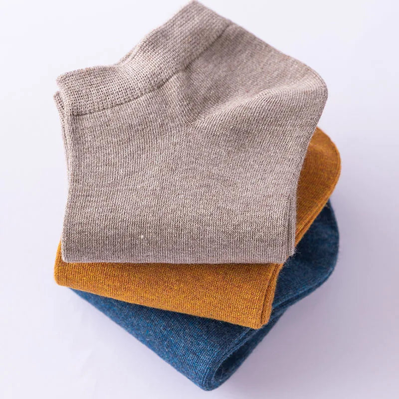 5 Pair Women's Ankle Bamboo Fibre Socks Solid Colour Summer Breathable Casual Short Socks High Quality Woman Boat Socks Set