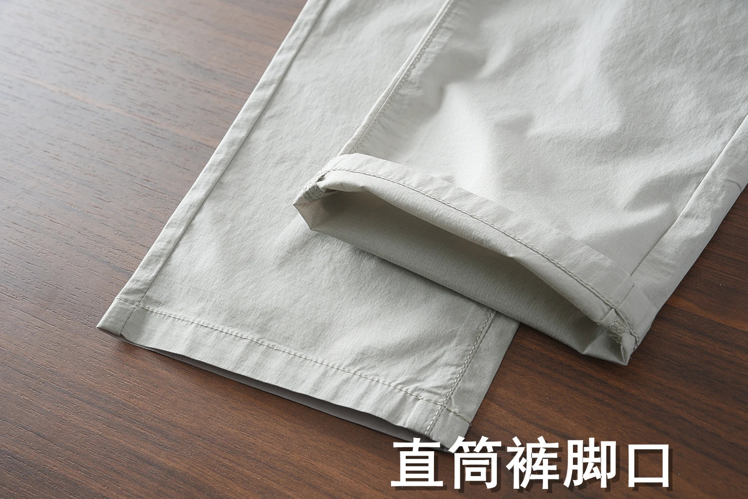 2025 Zomer Nieuwe Amerikaanse Retro Dunne Snel drogende Ice Silk Stretch Broek Heren Eenvoudige Chino Business Casual Rechte Broek