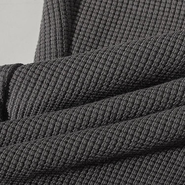 Herfst Amerikaanse eenvoudige wafel borduurwerk joggingbroek herenmode puur katoen losse elastische taille trekkoord sport casual broek