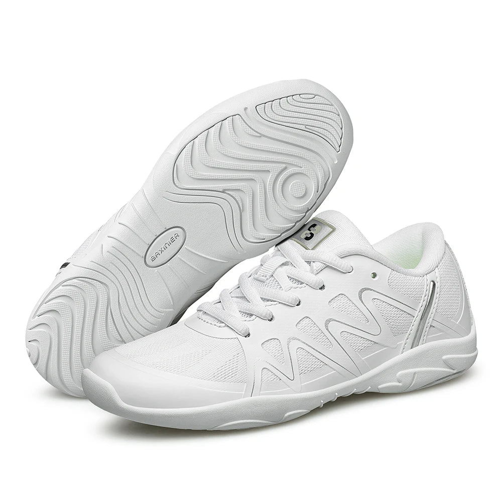 Girls White Cheerleading Shoes Lightweight Youth Cheer Competition Sneakers kids Breathable Training Dance Tennis Shoes