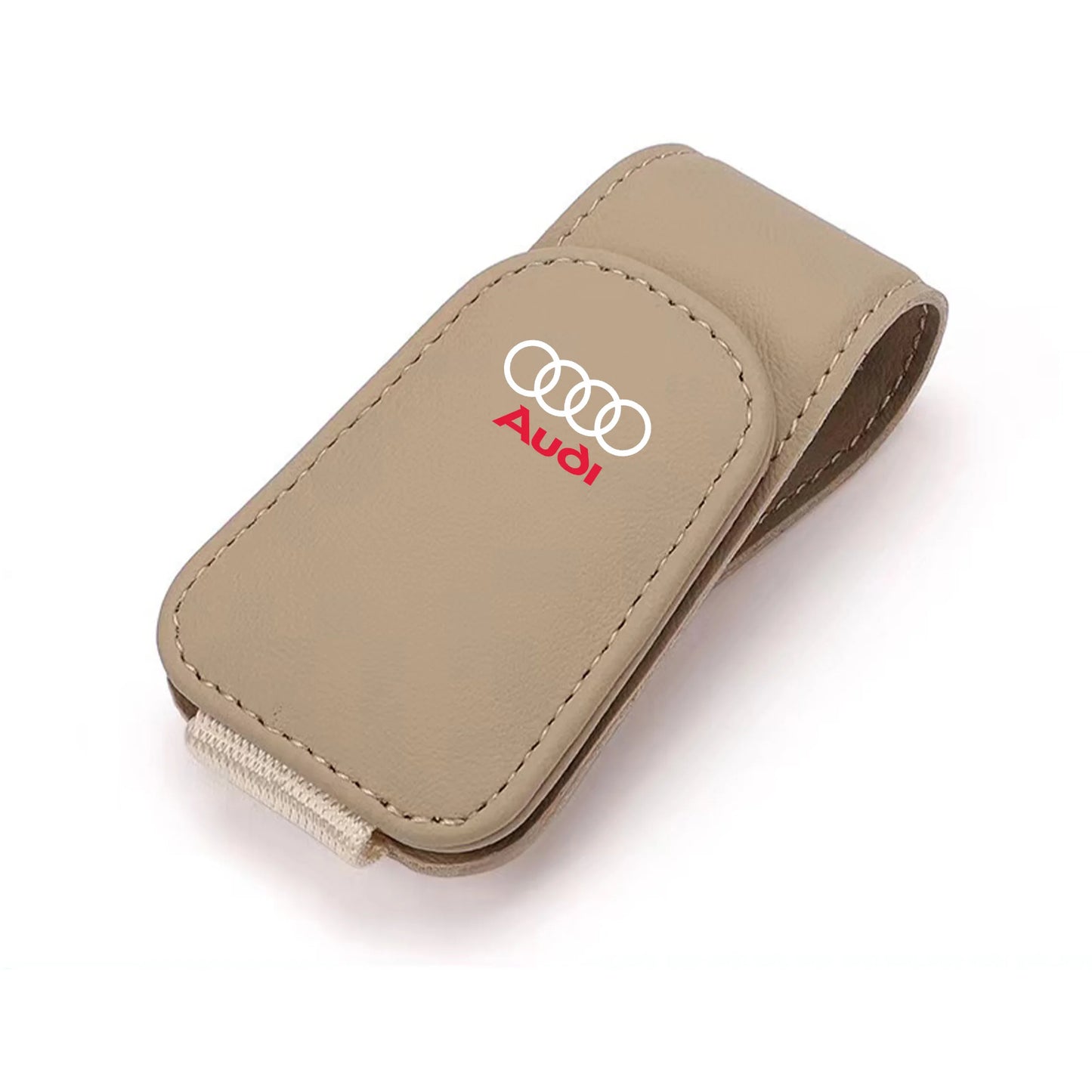 Car Leathers Glasses Clip Sun Visor Sunglasses Card Box For Audi Quattro Sline A3 A4 A6 A5 Q5 A1 Q7 Q3 Q2 Q8 A7 A8 TT S1 SQ5
