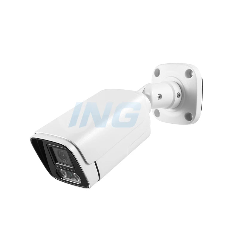 8MP Outdoor IP66 Waterproof POE 4K IP Camera UltraHD Bullet Type Metal White Security Camera Night Vision