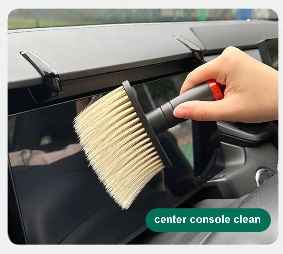 SEAMETAL Car Interior Cleaning Brush Soft Bristles Dust Removal Brush Auto Air Outlet Gaps Duster for Car Detailing Clean Tool