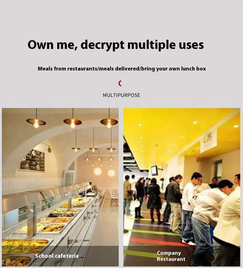 316 Stainless Steel FoodGrade Extra-Large Insulated Airtight Lunch Box - Microwave Safe Container for Office Workers & Students