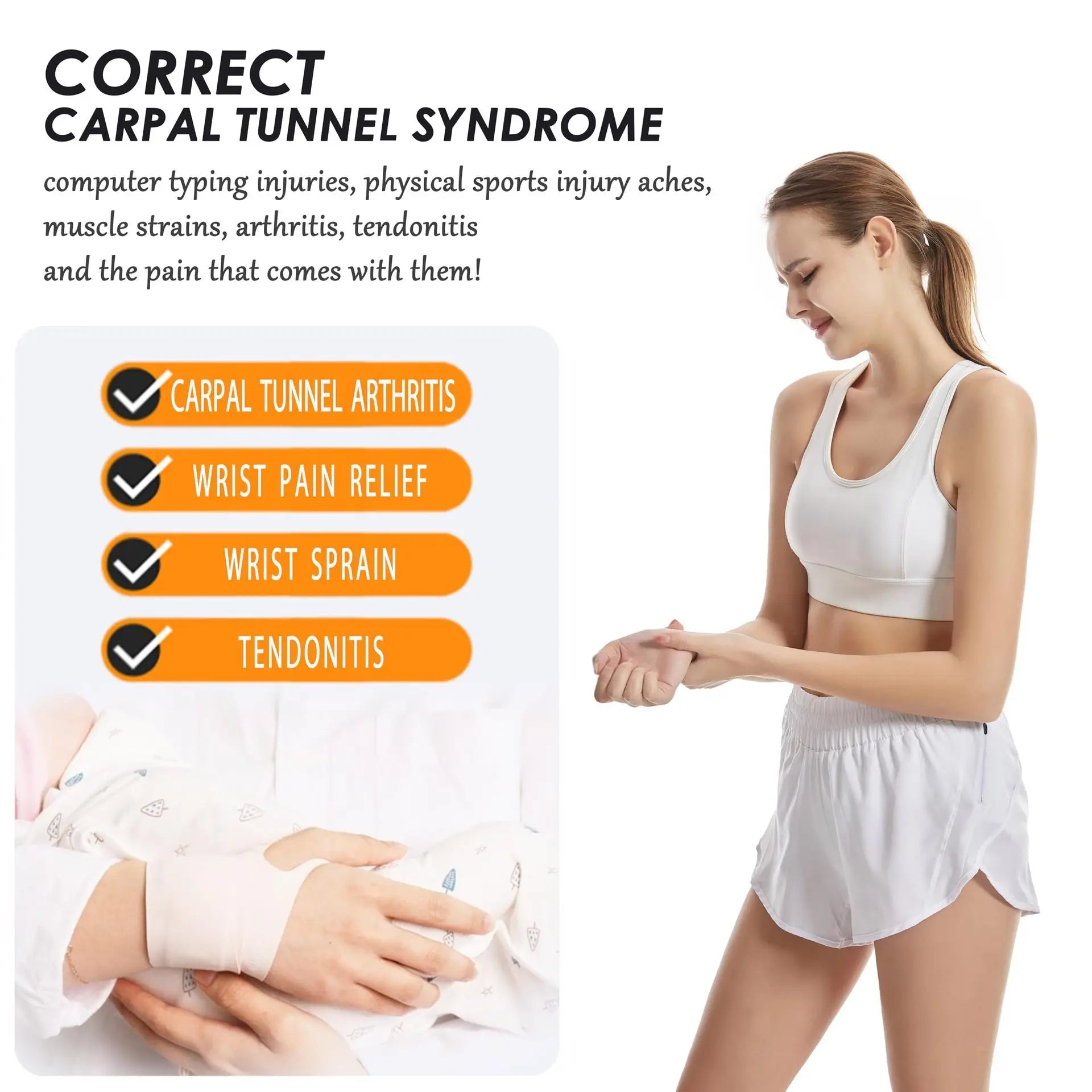 Protective Wrist Guard With Tendon Sheath And Joint Anti Sprain Feature - Hand Strap For Basketball, Tennis, Badminton & Other Fitness Sports