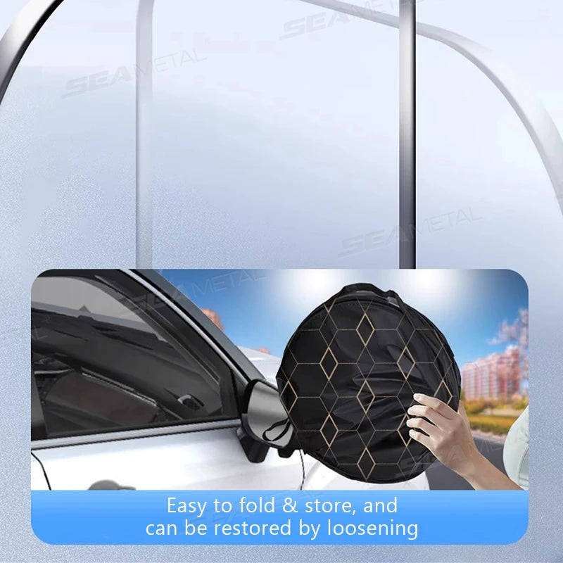 SEAMETAL 5-Layer Car Windshield Sun Shade Cover Foldable Thicken Front Window UV Refletive Sunshade Curtain Sun Protection Cover