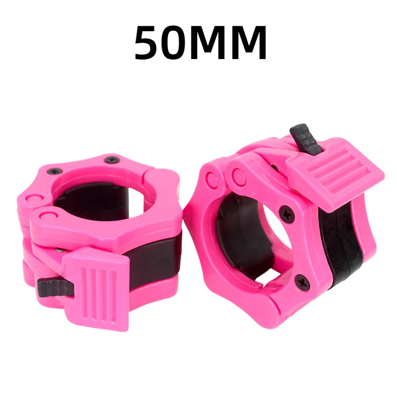1Pair 50MM Spinlock & Collar Lock Clips For Weightlifting Bar - Quick Release Dumbbell Clamps