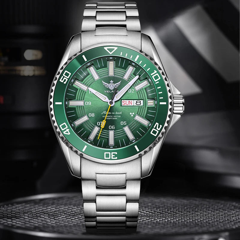 Yelang V1032 Automatic Movement Men Watch 300m 30Bar Waterproof Dive Watches for Man Luminous 44MM  V1032